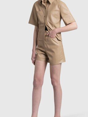 Nanushka Leana Vegan Leather Shorts